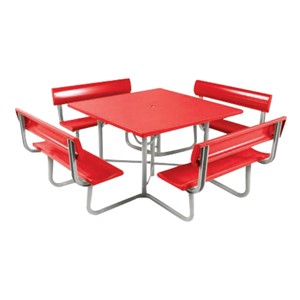 Square Picnic Table - Shown w/ Bench Backs